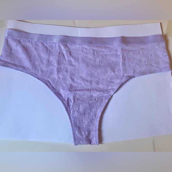 lace fabric Hiphuggers, by PINK Size: XL, Color: Lavender - Picture 1 of 4